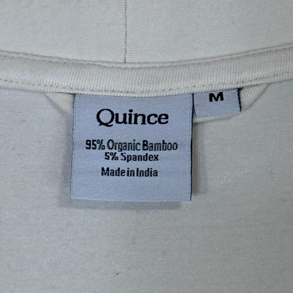 Quince Cream Wrap Robe with Tie Belt - Picture 2 of 7